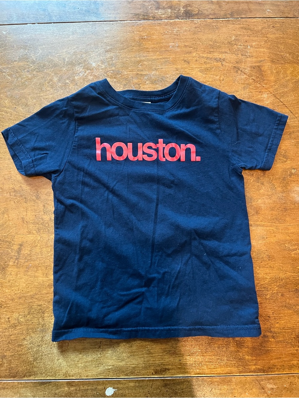 Premium Goods Kids 6Y Houston Texas Navy Blue Red Graphic T-Shirt